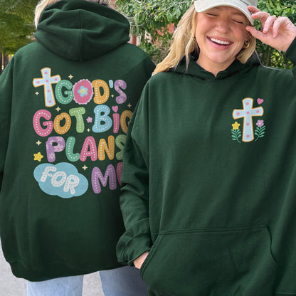 God’s Got Big Plans For Me Hoodie, Christian Kids Hoodie, Faith Graphic Hoodie, Religious Gift Hoodie