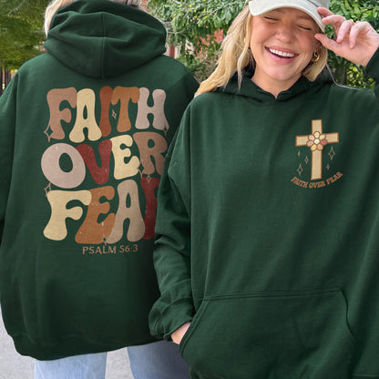 Faith Over Fear Christian Psalm Hoodie