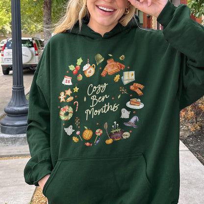Cozy Ber Months Shirt, Fall Winter Seasonal Tee, Autumn Halloween Thanksgiving Christmas Top Hoodie
