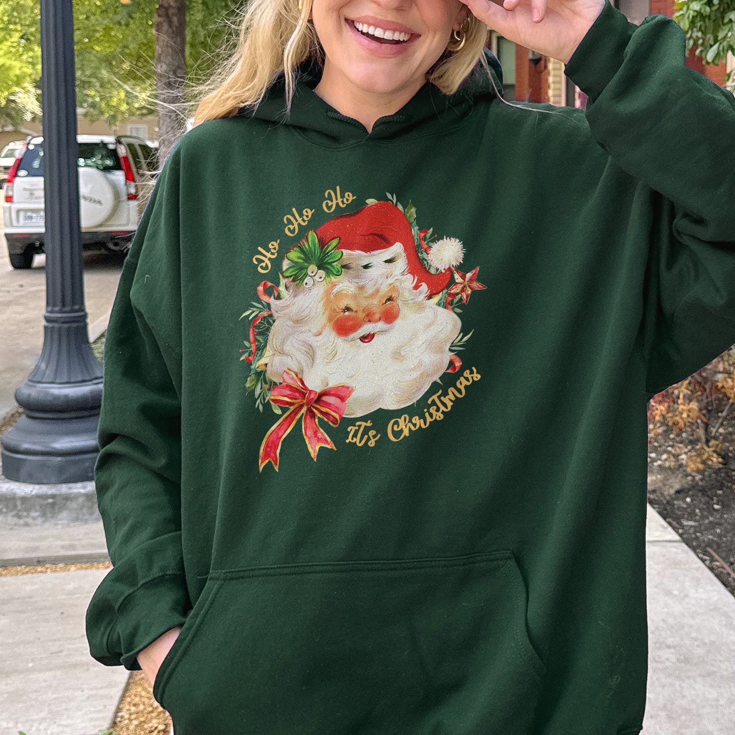 Vintage Santa Claus Retro Christmas Hoodie