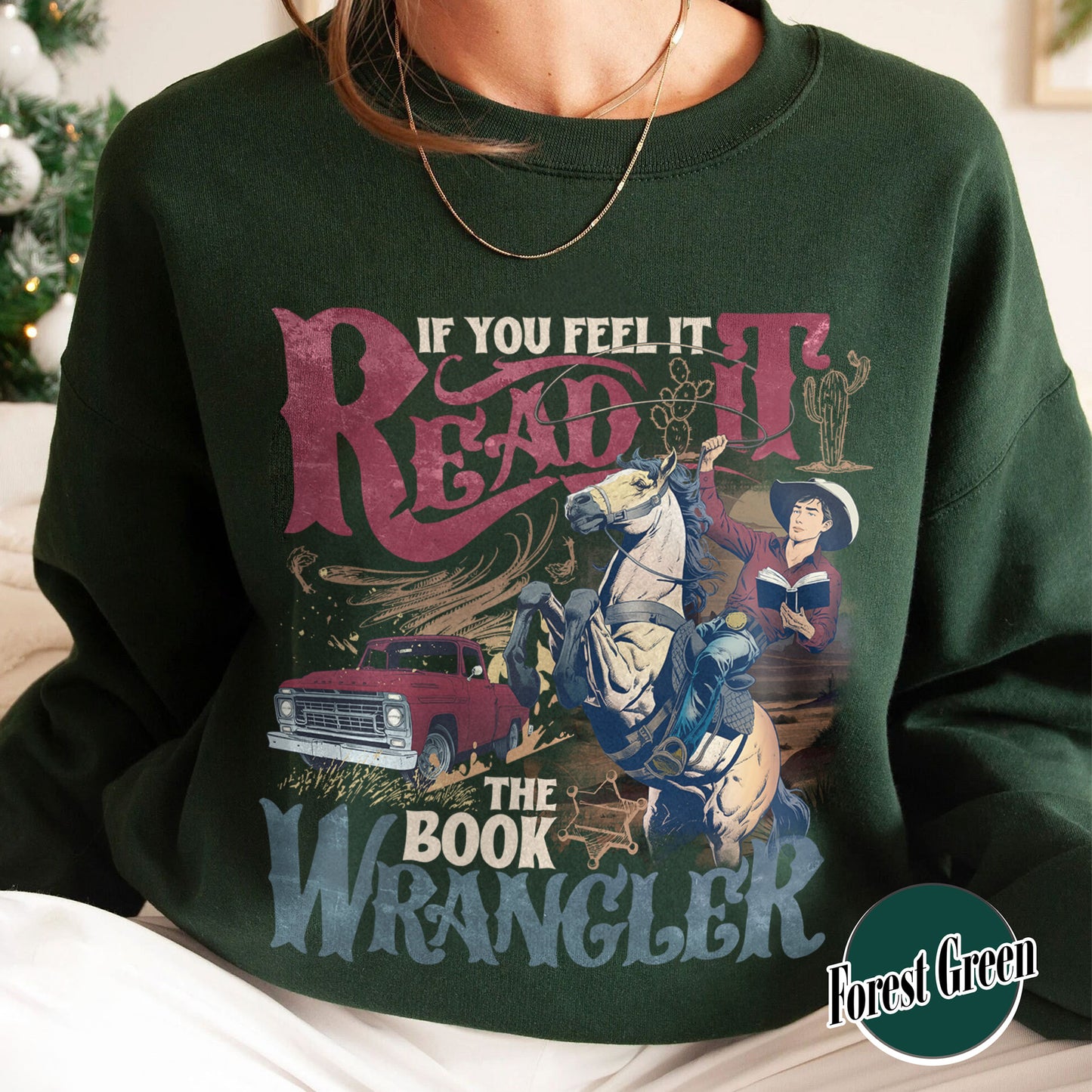 Bookish Sweatshirt, Book Wrangler Sweatshirt, Western Cowboy Sweatshirt, Country Bookish Sweatshirt