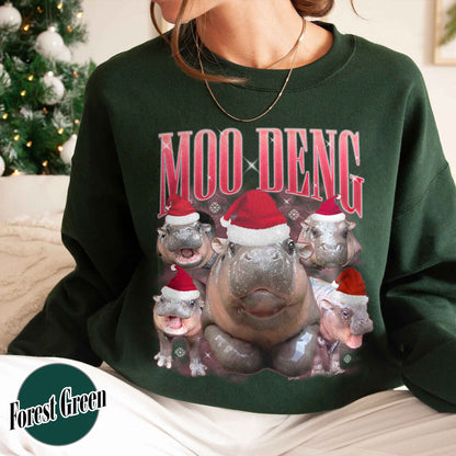 Moo Deng Meme Sweatshirt, Baby Hippo Sweatshirt, Zoo Baby Hippo Sweatshirt, I Love Moo Deng Sweatshirt, Moo Deng Fan Club Sweatshirt, Hippo Lover Sweatshirt, Moo Deng I Love You