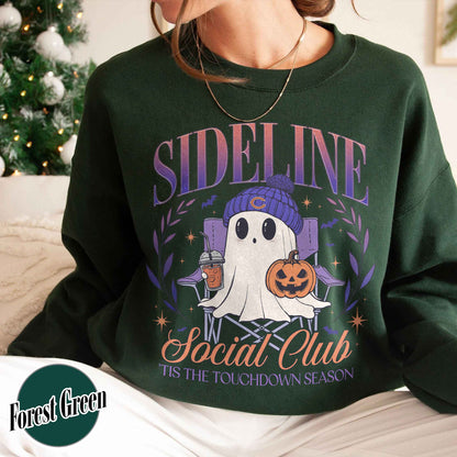 Custom Game Day Social Club Football Sweatshirt, Personalized Sideline Social Club Football Sweatshirt