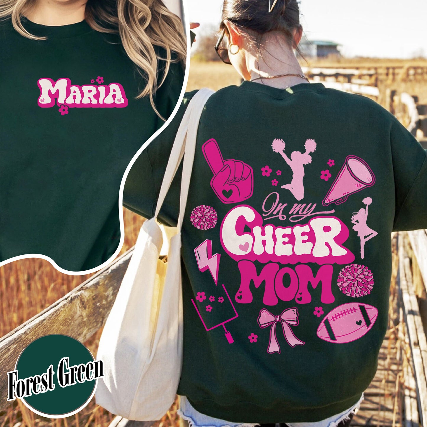 Football Mom Sweatshirt, In My Cheer Mom Era Sweatshirt, Custom Cheer Mom Summit Sweatshirt
