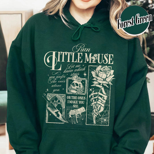 Run Little Mouse  Hoodie, Run Little Mouse, Zade Book Dark Romance Merch, Smut Reader Gift, Smut Reader, Book Lover Gift, Dark Romance Book Hoodie