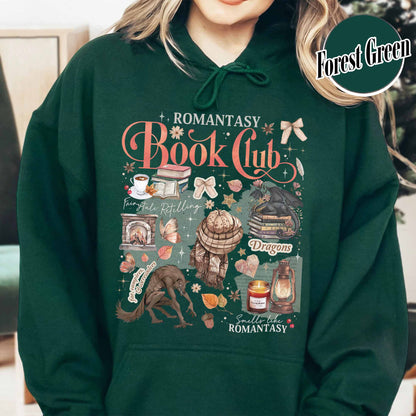 Bookish Hoodie, Romantasy Reader Book Club Hoodie, Fall Love With Reading Hoodie