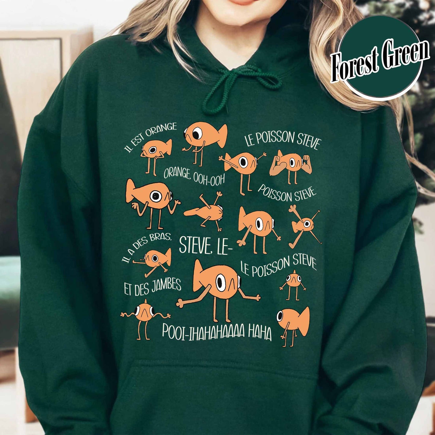 Le Poisson Steve Hoodie, Funny Meme Hoodie, Viral Meme Tiktok Hoodie