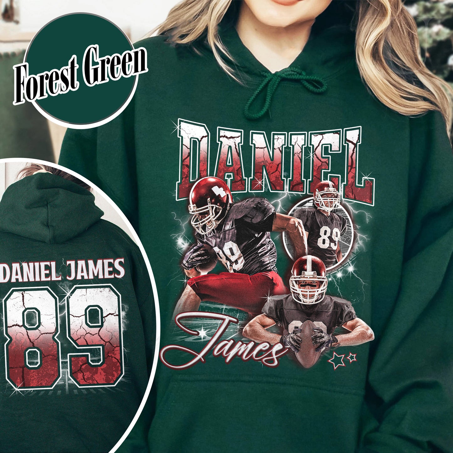 Bootleg Hoodie Football Hoodie, Bootleg Hoodie Football, Custom Face Hoodie Football, Custom Photo Football, Custom Football Hoodie With Picture