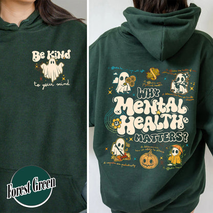 Halloween Mental Health Hoodie, Don’t Ghost Your Feelings Hoodie, Therapist School Counselor Hoodie