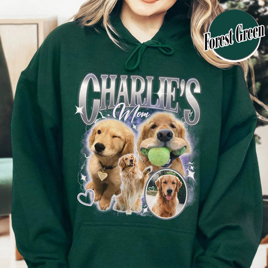 Pet Lover Hoodie, Pet Custom Vintage Washed Hoodie, Custom Dog Cat Mom Hoodie