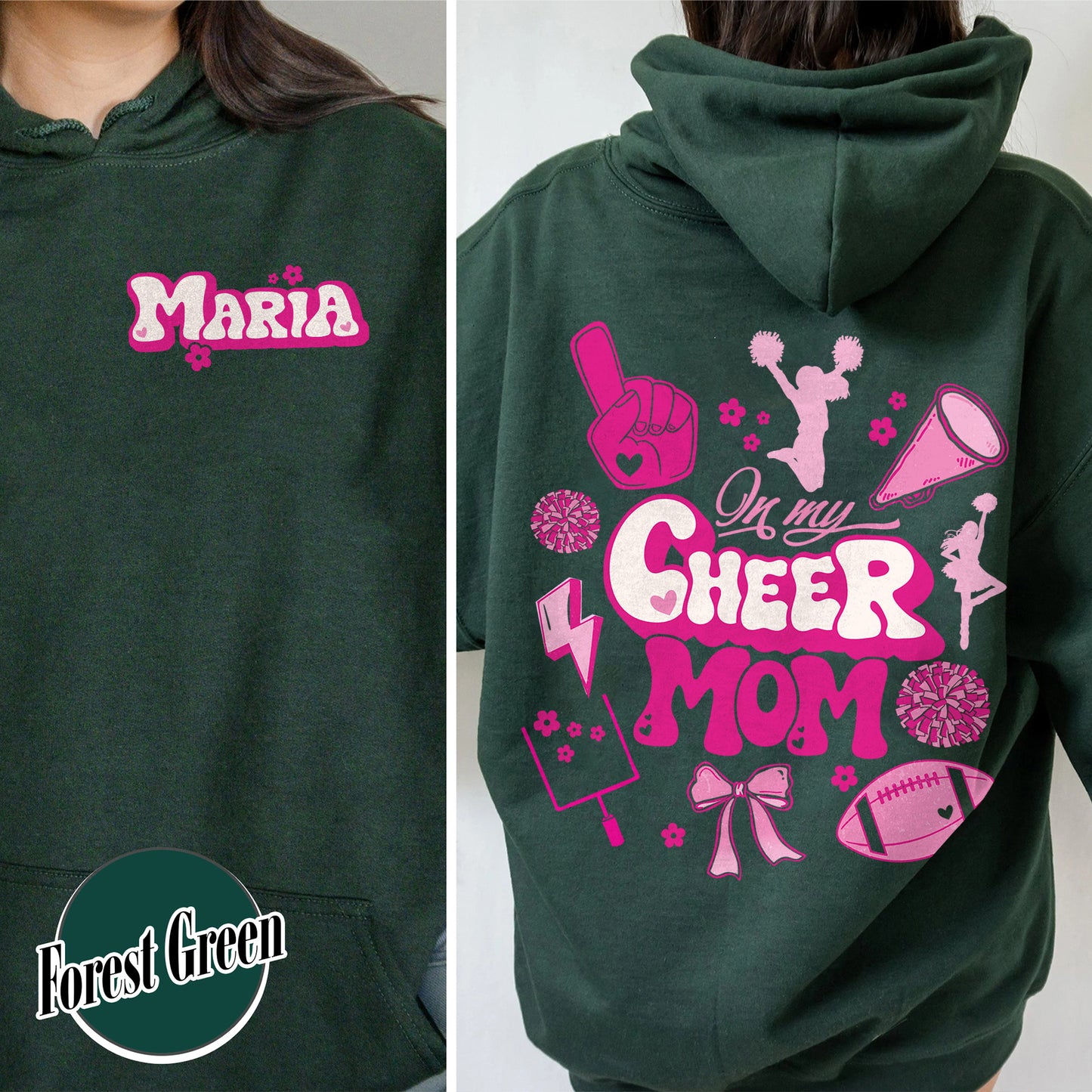 Football Mom Hoodie, In My Cheer Mom Era Hoodie, Custom Cheer Mom Summit Hoodie