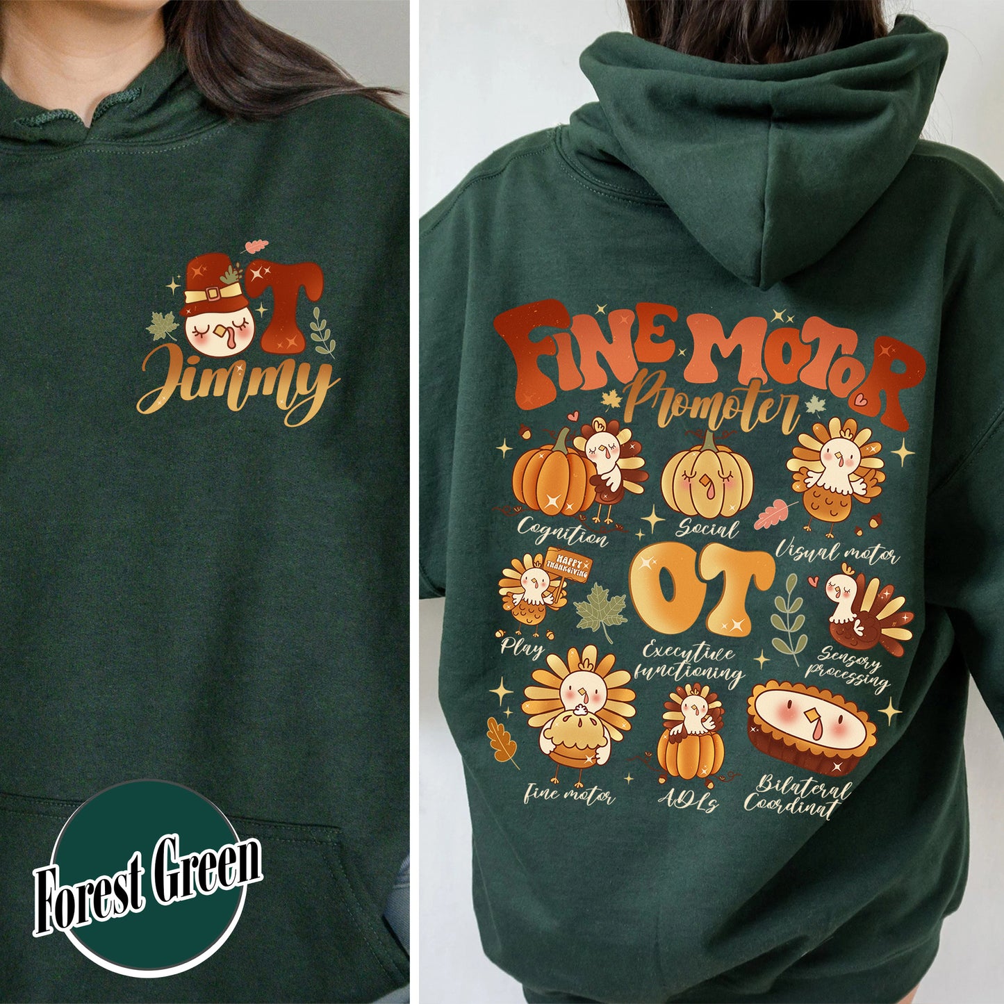 Occupational Therapy Hoodie, Occupational Therapy Thanksgiving, Occupational Therapy Hoodie Thanksgiving, Turkey Hoodie, Fine Motor Promoter Hoodie