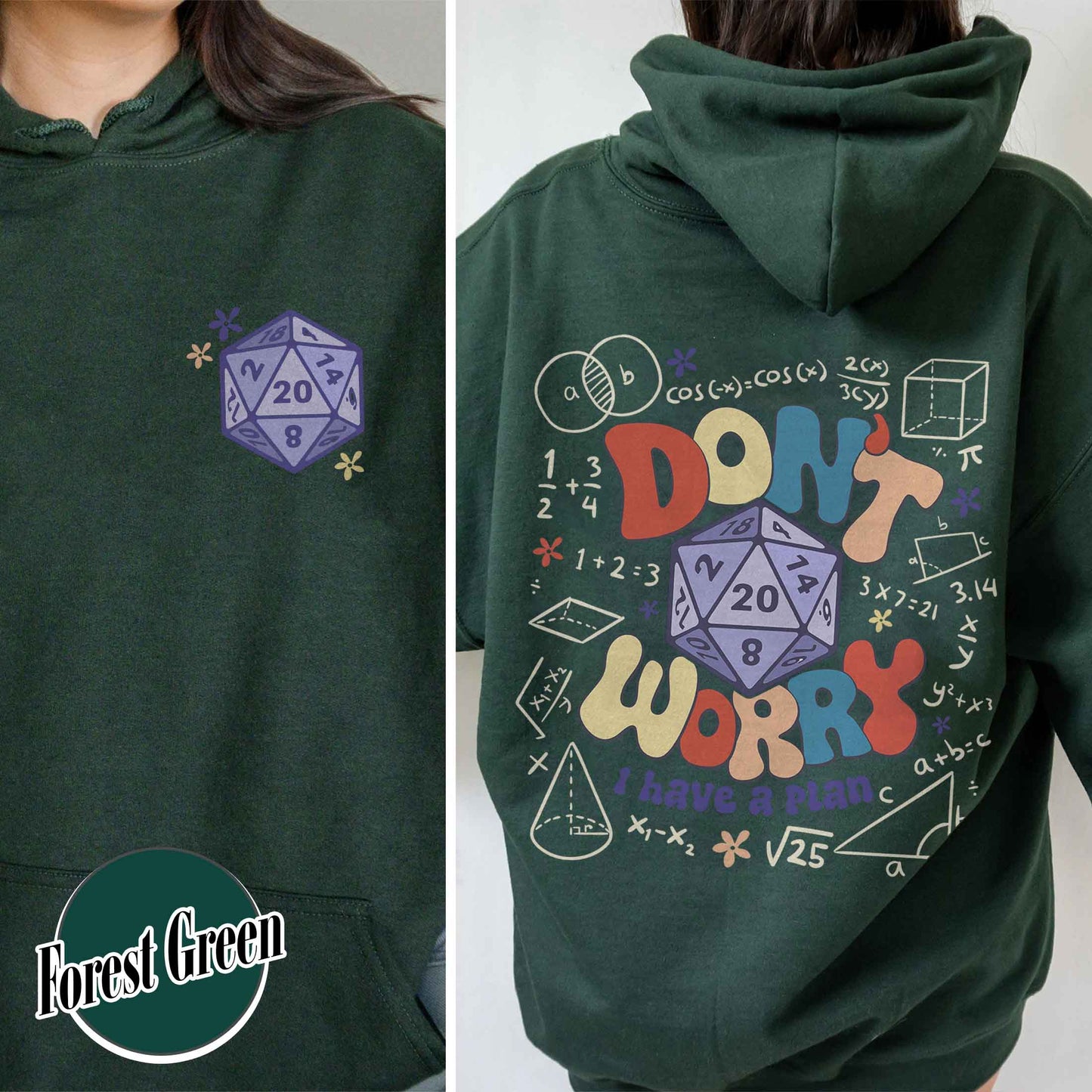 Dont Worry I Have a Plan Hoodie, Funny Dnd Dice Set, Gifts for Gamer, Playing Game, Funny Gamer Hoodie, DND Hoodie, Dnd Gift for Dad