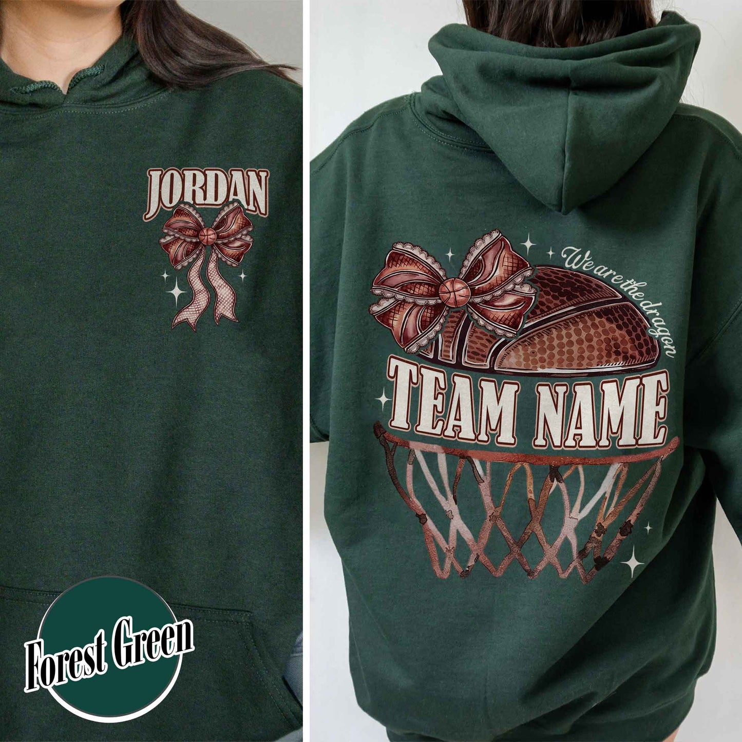 Custom Basketball Mom Hoodie, Personalized Basketball Hoodie, Game Day Basketball Hoodie, Girl Basketball Hoodie, Custom Team Basketball Hoodie