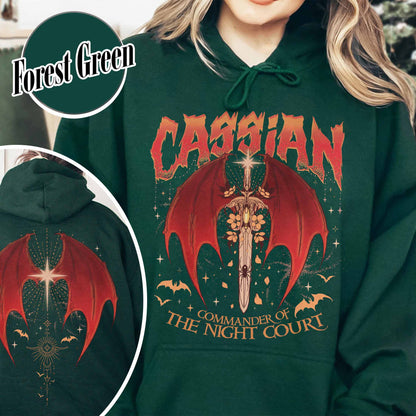 Acotar Hoodie Cassian, Velaris City Of Starlight Acotar Two-sided Hoodie, The Night Court Hoodie, Court Of Dreams, Cassian, Booklover Hoodie