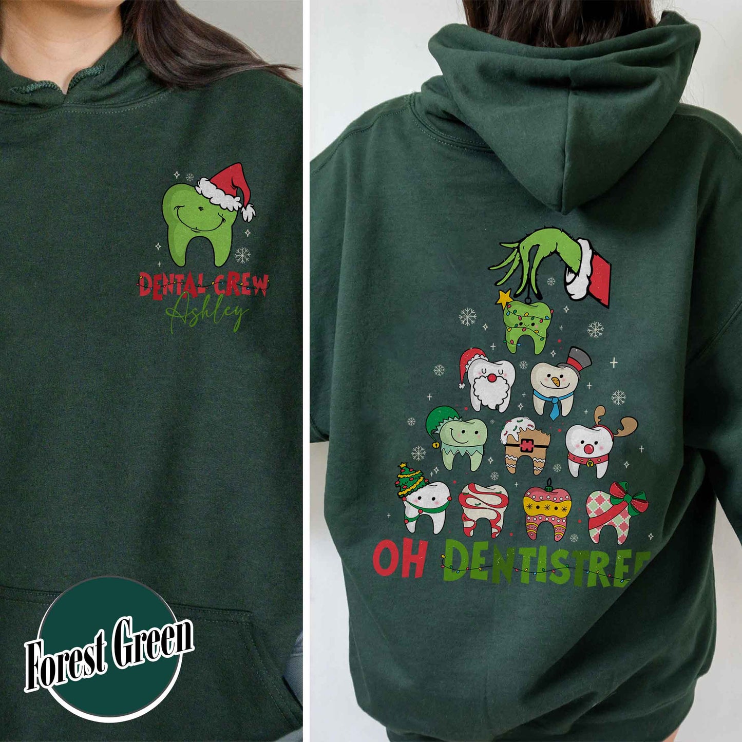 Dental Christmas Tree Hoodie,Funny Christmas Teeth Shirt,Funny Christmas Teeth,Christmas Teeth Dentist Shirt,Gift For Dentist On Christmas