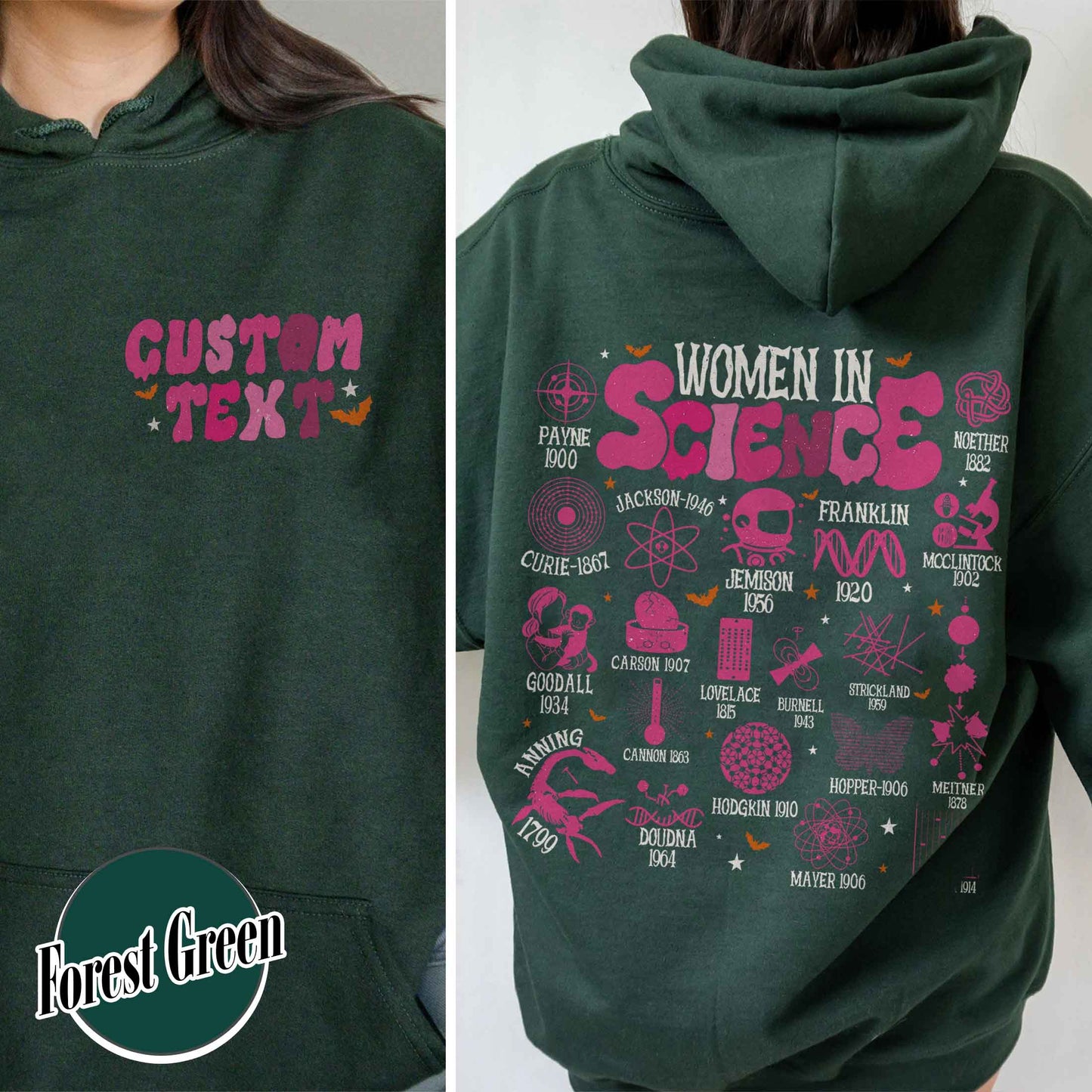 Feminist Hoodie, Women in Science Hoodie, Science Lover Gift Hoodie, Stem Hoodie