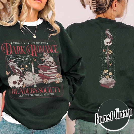 Dark Romance Book Club Sweatshirt, Good Girls Read Dark Romance Sweatshirt, Dark Romance Social Club, Dark Romance Era, Dark Romance Gift, Book Lover