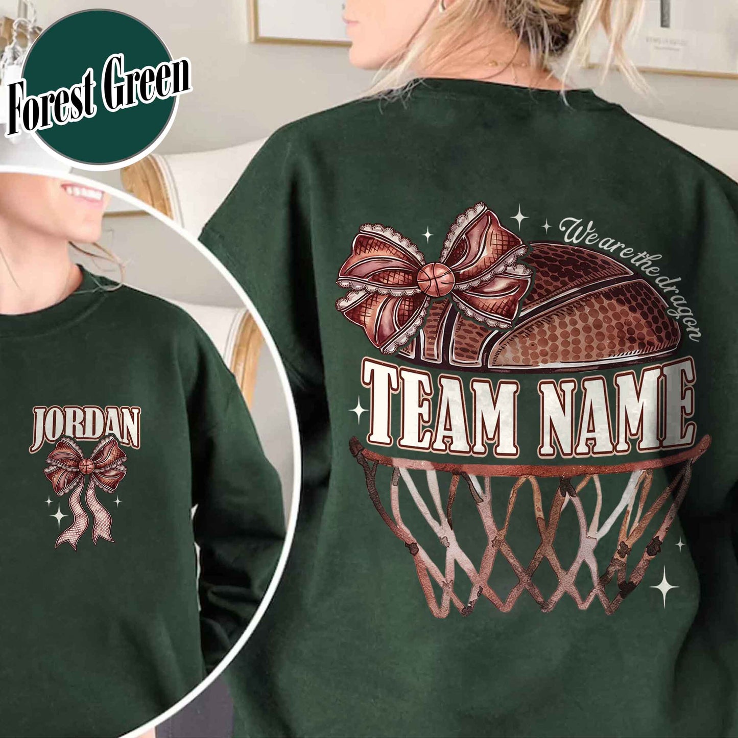 Custom Basketball Mom Sweatshirt, Personalized Basketball Sweatshirt, Game Day Basketball Sweatshirt, Girl Basketball Sweatshirt, Custom Team Basketball Sweatshirt