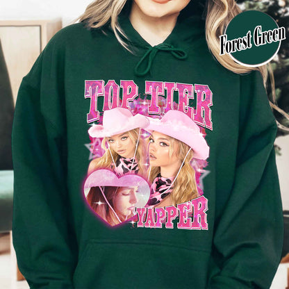 Custom Bootleg Hoodie, Top Tier Yapper Custom Hoodie, Custom Vintage Retro Hoodie