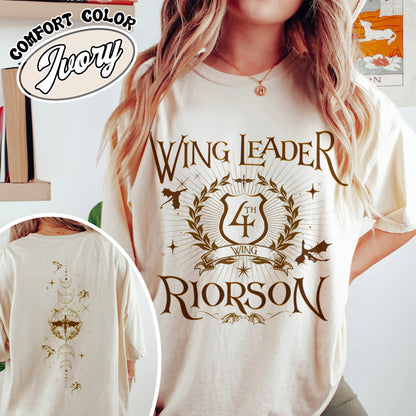 Fourth Wing Book Lover Comfort Color Shirt, Dragon Rider Shirt, Wing Leader Xaden Riorson Shirt