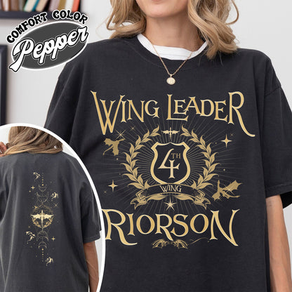 Fourth Wing Book Lover Comfort Color Shirt, Dragon Rider Shirt, Wing Leader Xaden Riorson Shirt