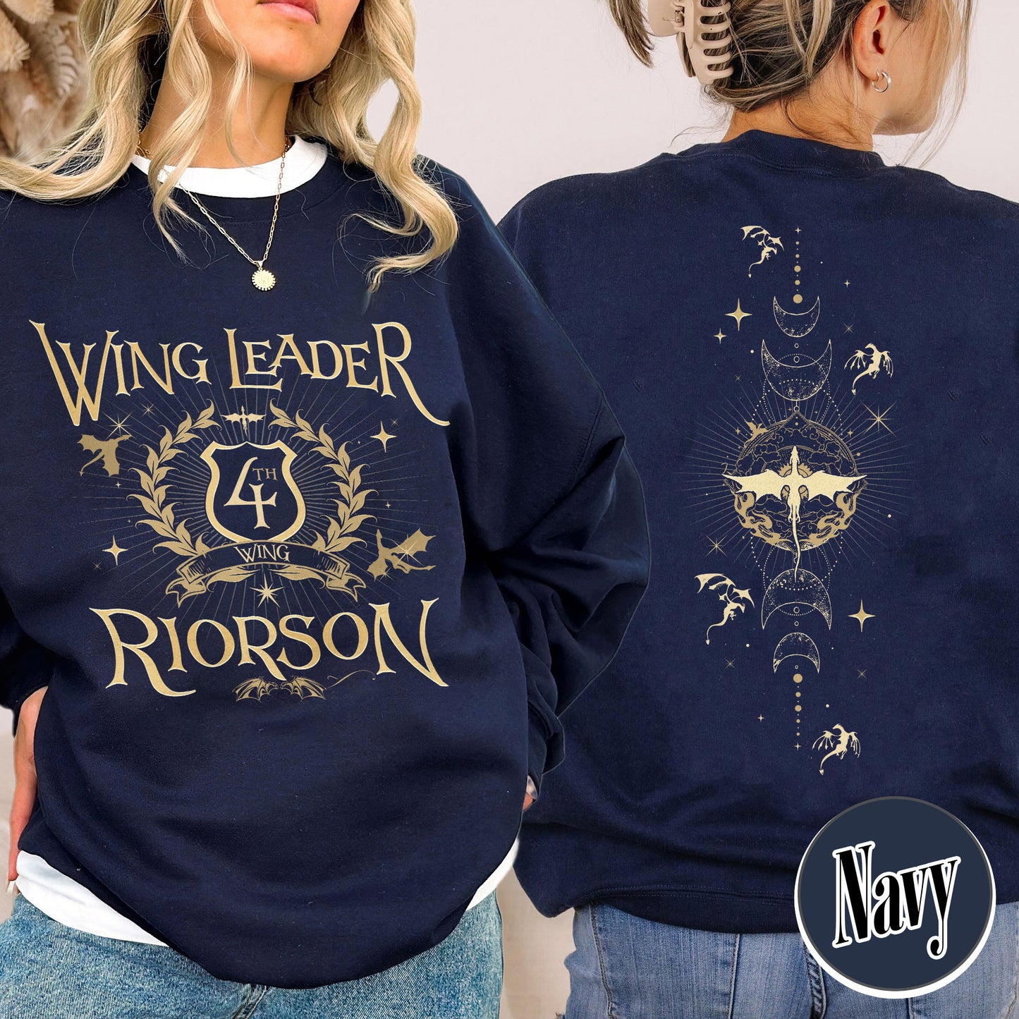 Fourth Wing Book Lover Sweatshirt, Dragon Rider Sweatshirt, Wing Leader Xaden Riorson Sweatshirt