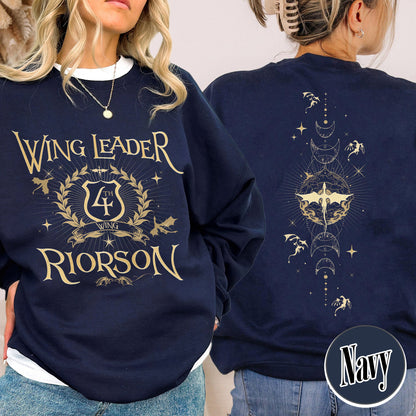 Fourth Wing Book Lover Sweatshirt, Dragon Rider Sweatshirt, Wing Leader Xaden Riorson Sweatshirt