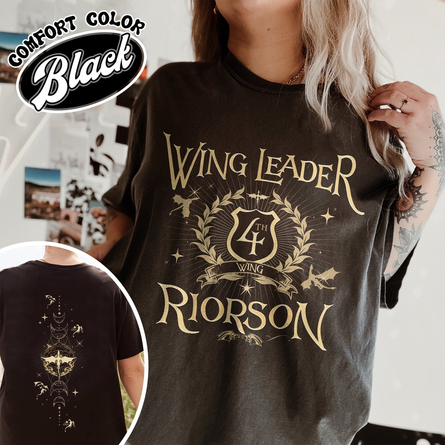 Fourth Wing Book Lover Comfort Color Shirt, Dragon Rider Shirt, Wing Leader Xaden Riorson Shirt