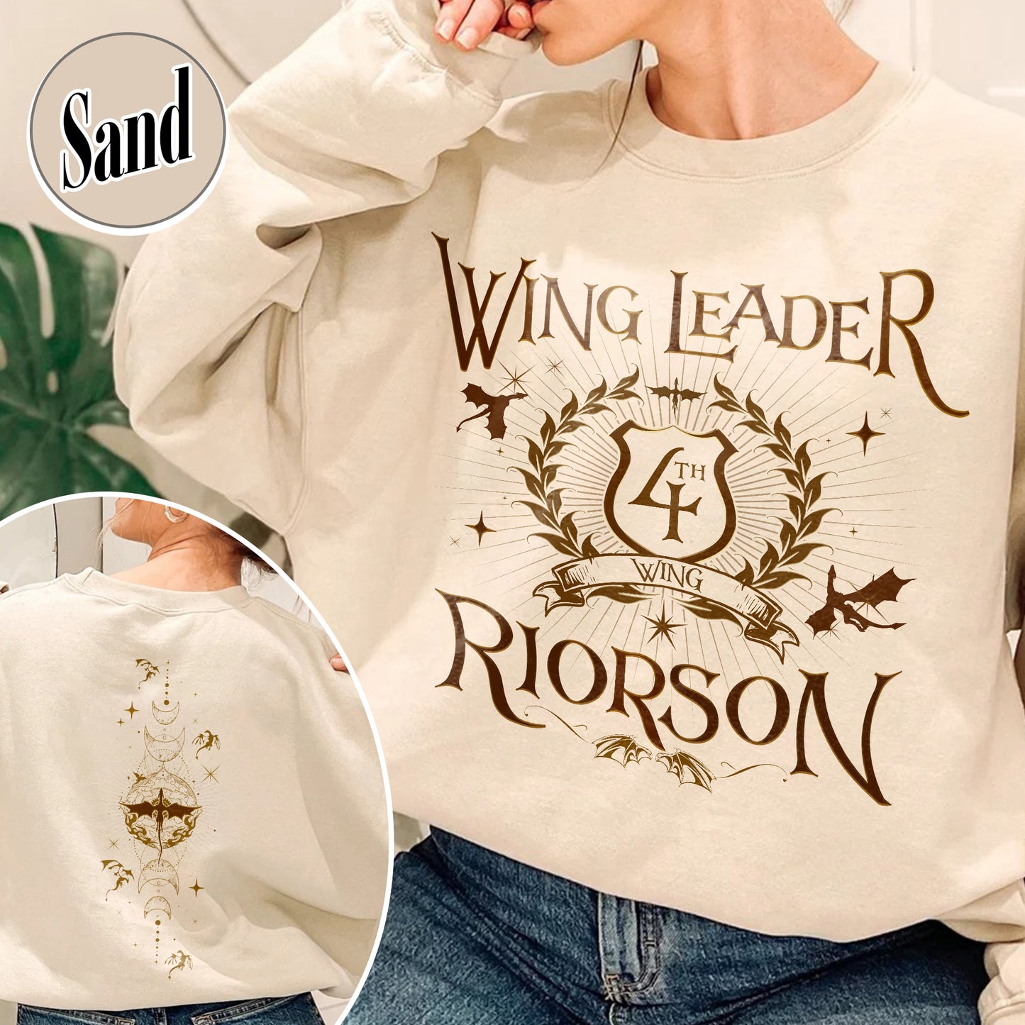 Fourth Wing Book Lover Sweatshirt, Dragon Rider Sweatshirt, Wing Leader Xaden Riorson Sweatshirt