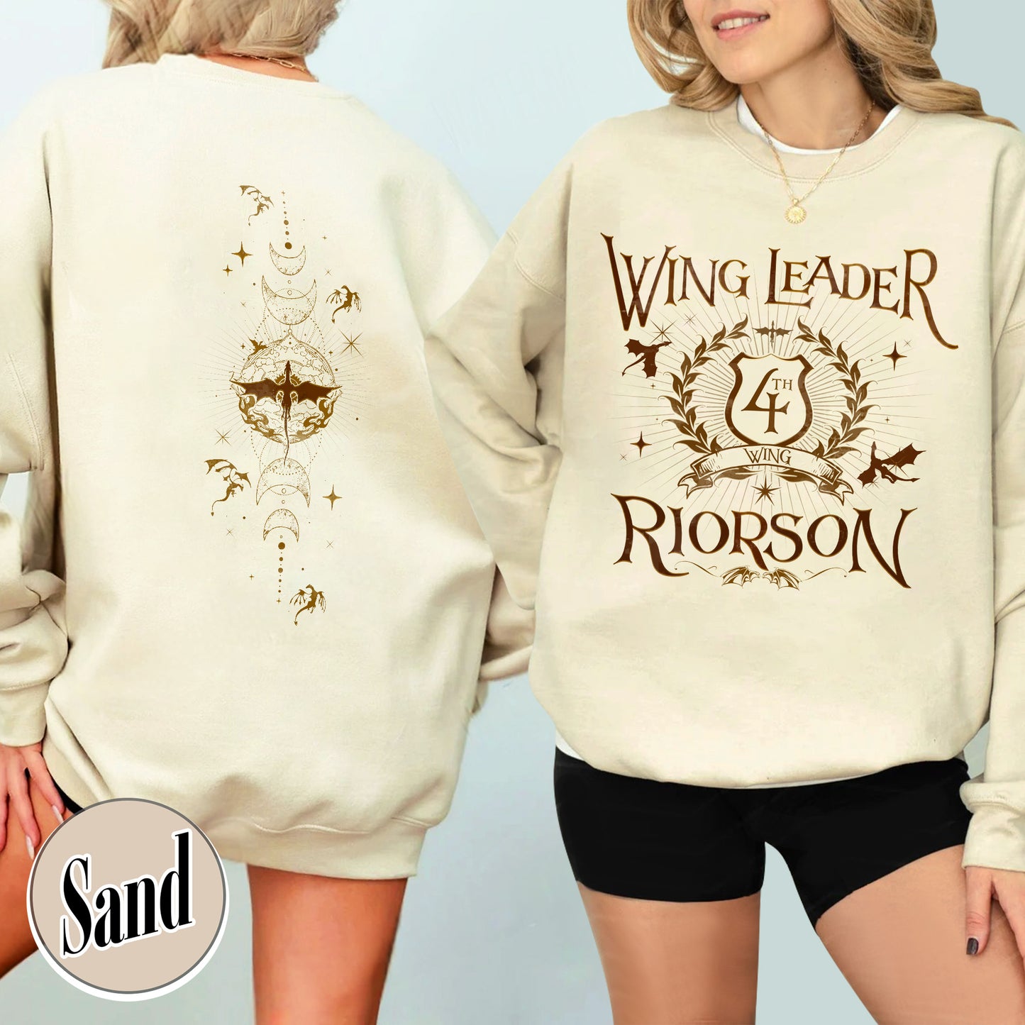 Fourth Wing Book Lover Sweatshirt, Dragon Rider Sweatshirt, Wing Leader Xaden Riorson Sweatshirt