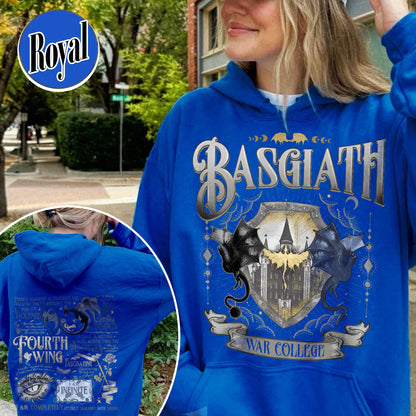 Fourth Wing Hoodie, Basgiath War College Hoodie, Dragon Rider Hoodie, the Empyrean Series