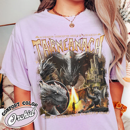 Fourth Wing Comfort Colors Shirt,  Bootleg Tairn Dragon Shirt, Basgiath Shirt, Violet Shirt, Basgiath War College