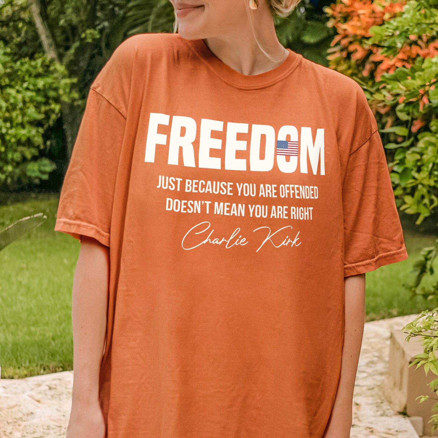 Freedom Shirt: Charlie Kirk Quote, American Flag Memorial Shirt