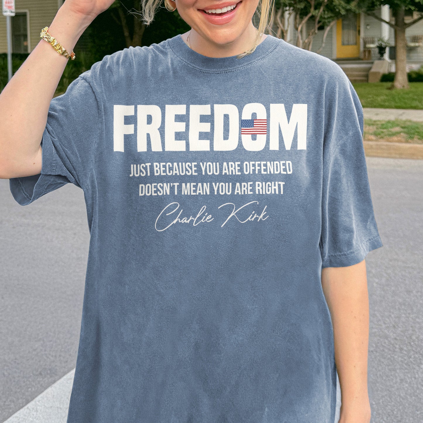 Freedom Shirt: Charlie Kirk Quote, American Flag Memorial Shirt