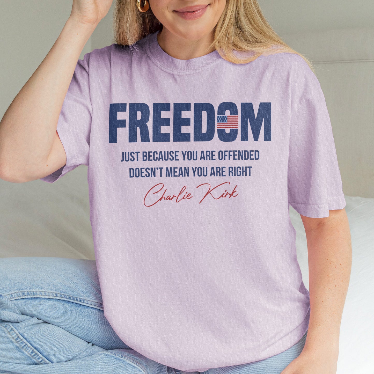 Freedom Shirt: Charlie Kirk Quote, American Flag Memorial Shirt