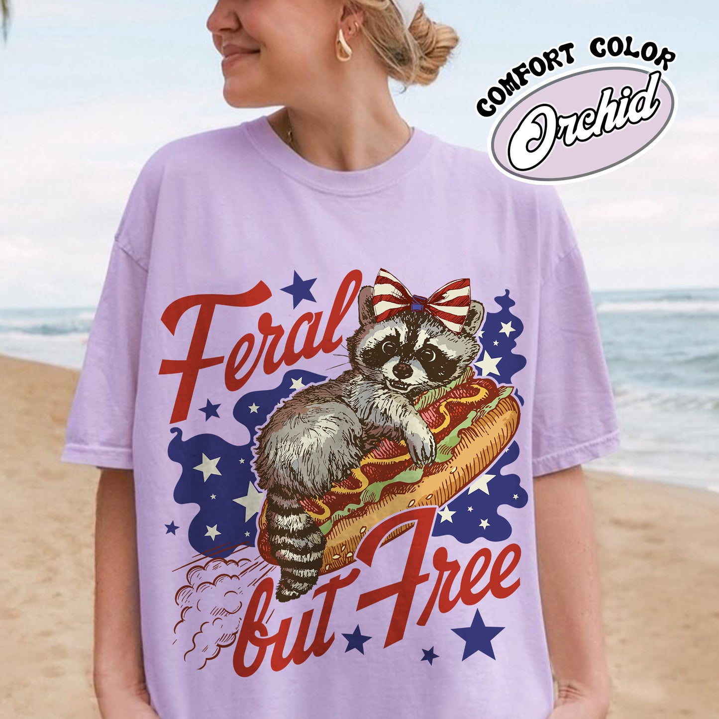 Funny 4th of July Boys Comfort Colors Shirt,Feral But Free Fourth of July Kids Shirt, Patriotic Shirt