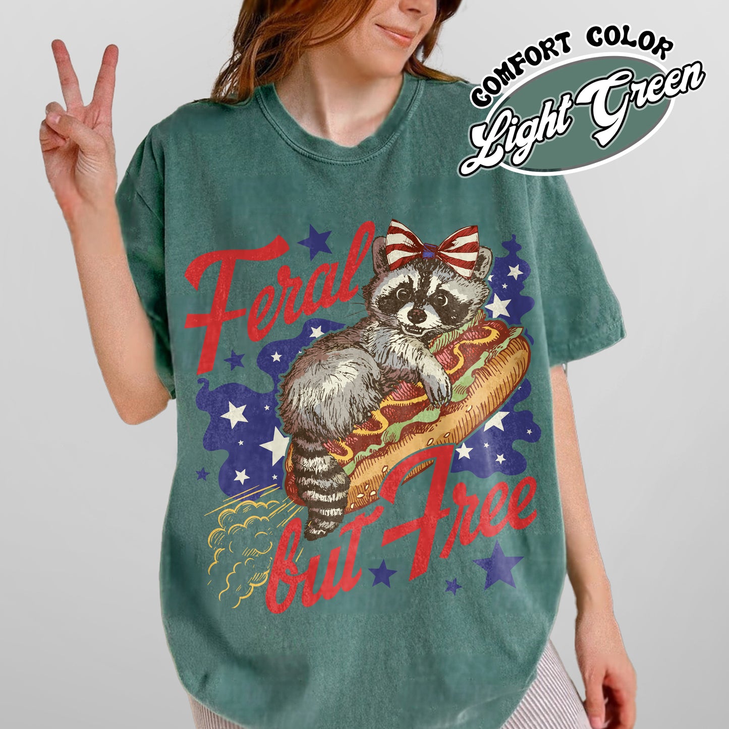 Funny 4th of July Boys Comfort Colors Shirt,Feral But Free Fourth of July Kids Shirt, Patriotic Shirt