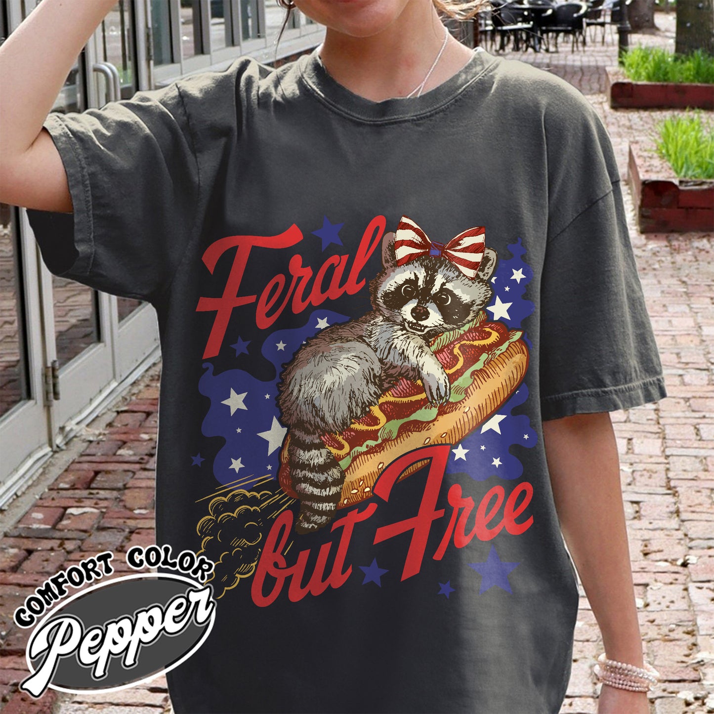 Funny 4th of July Boys Comfort Colors Shirt,Feral But Free Fourth of July Kids Shirt, Patriotic Shirt