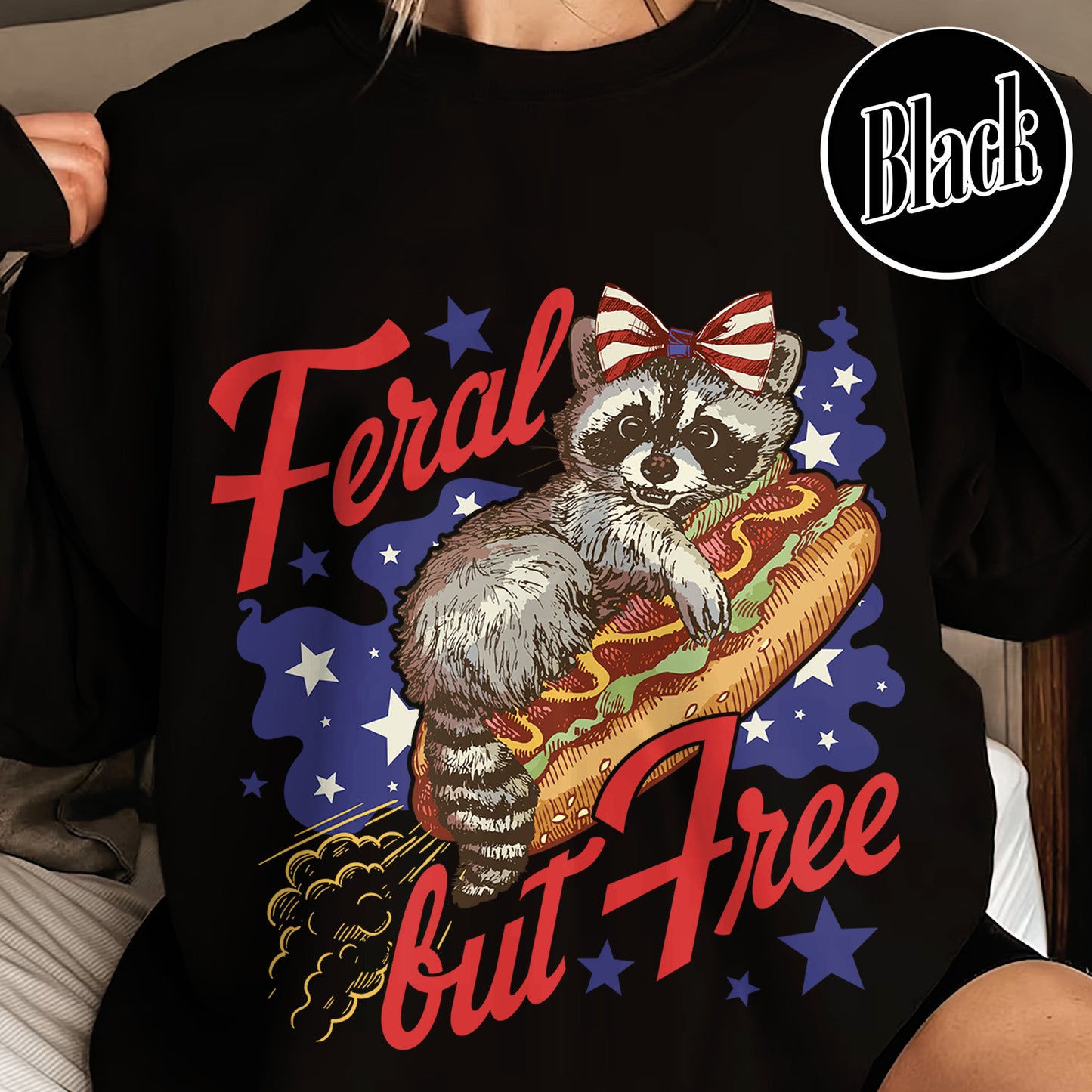 Funny 4th of July Boys Sweatshirt,Feral But Free Fourth of July Kids Sweatshirt, Patriotic Sweatshirt