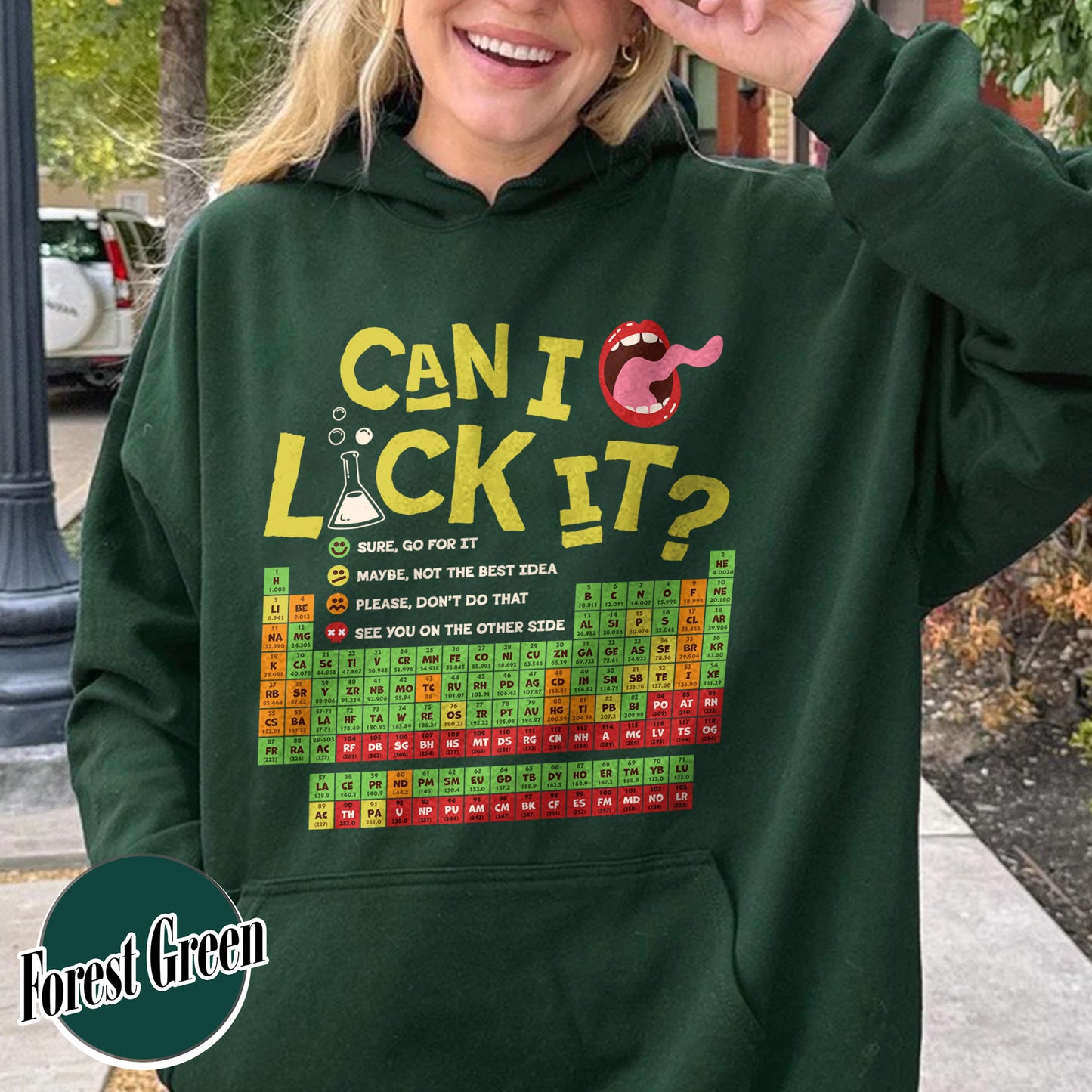 Funny Chemistry Hoodie,Can I Lick Or Smell It Periodic Table Hoodie, Elements Table Hoodie
