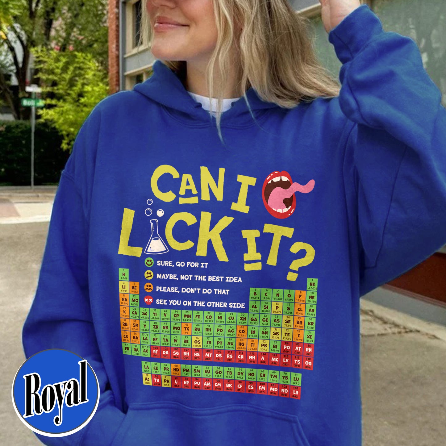 Funny Chemistry Hoodie,Can I Lick Or Smell It Periodic Table Hoodie, Elements Table Hoodie