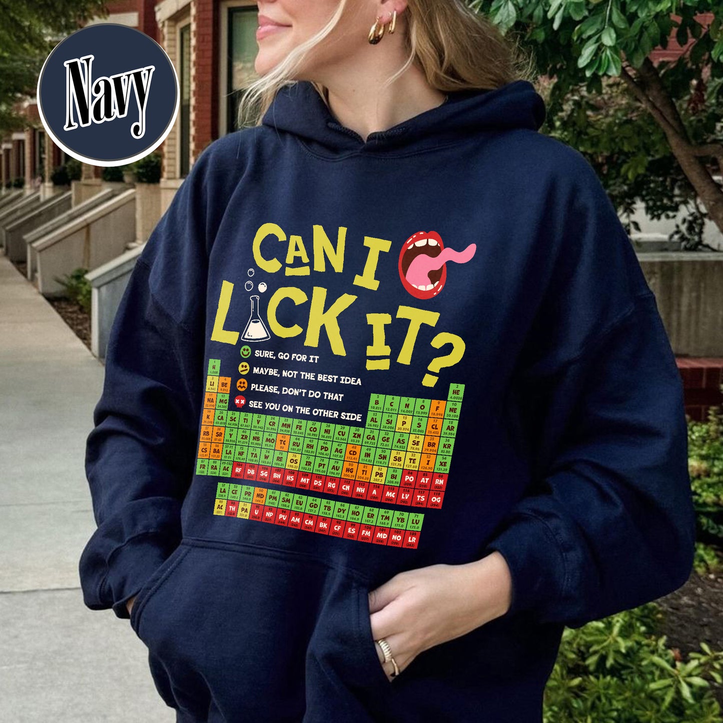 Funny Chemistry Hoodie,Can I Lick Or Smell It Periodic Table Hoodie, Elements Table Hoodie