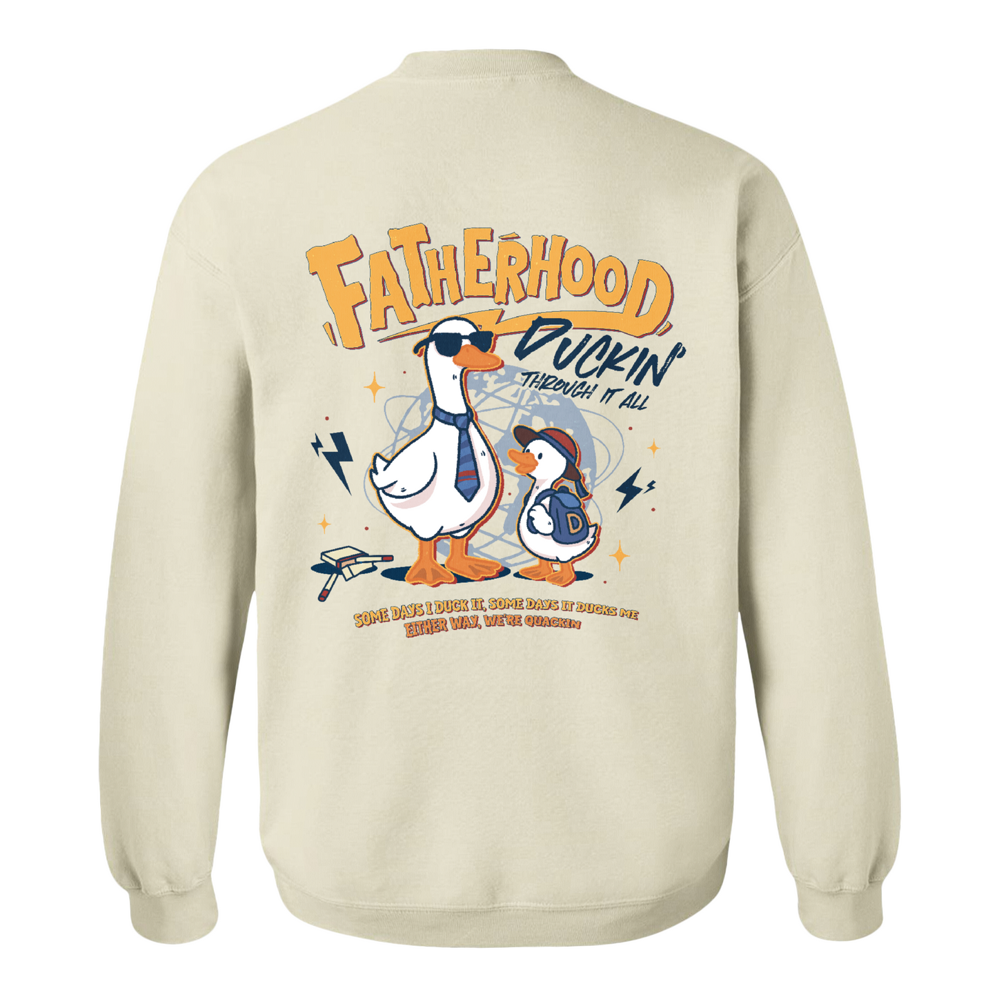 Funny Dad Shirt Sweatshirt,Cool Goose Dad Sweatshirt,FATHERHOOD Duck Sweatshirt,Dad Gift