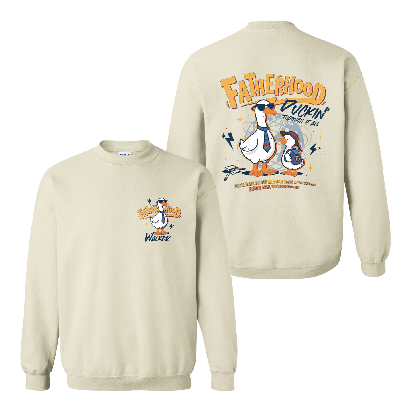 Funny Dad Shirt Sweatshirt,Cool Goose Dad Sweatshirt,FATHERHOOD Duck Sweatshirt,Dad Gift