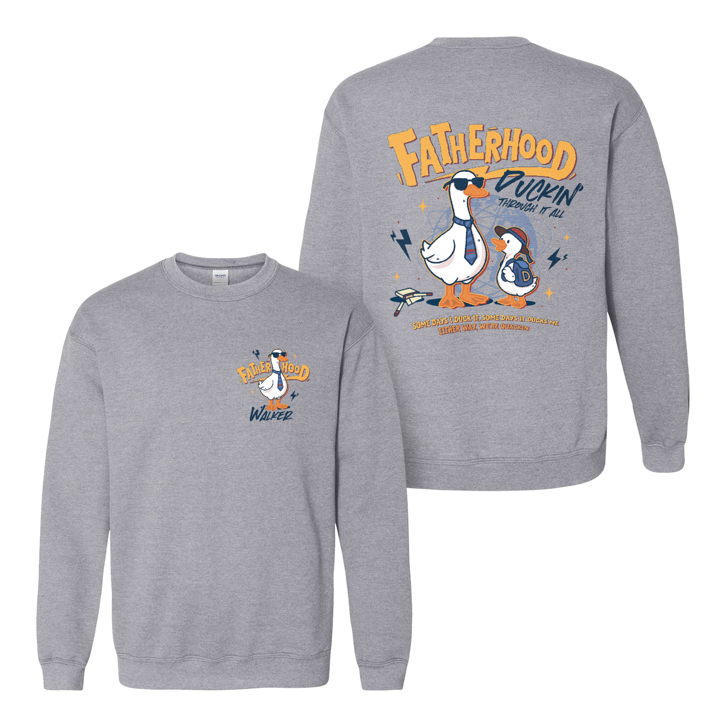 Funny Dad Shirt Sweatshirt,Cool Goose Dad Sweatshirt,FATHERHOOD Duck Sweatshirt,Dad Gift
