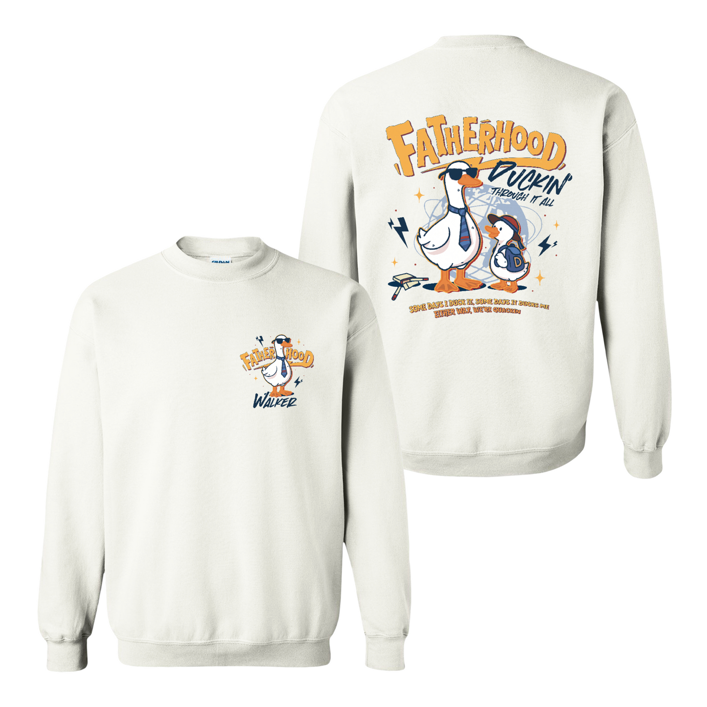 Funny Dad Shirt Sweatshirt,Cool Goose Dad Sweatshirt,FATHERHOOD Duck Sweatshirt,Dad Gift