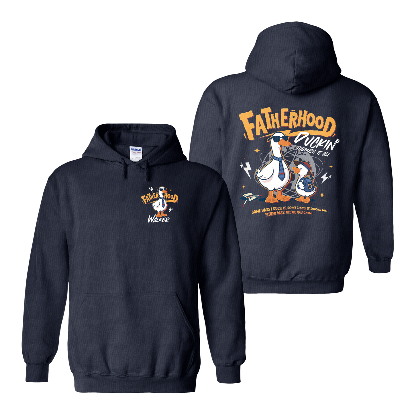 Funny Dad Hoodie,Cool Goose Dad Hoodie,FATHERHOOD Duck Hoodie,Dad Gift