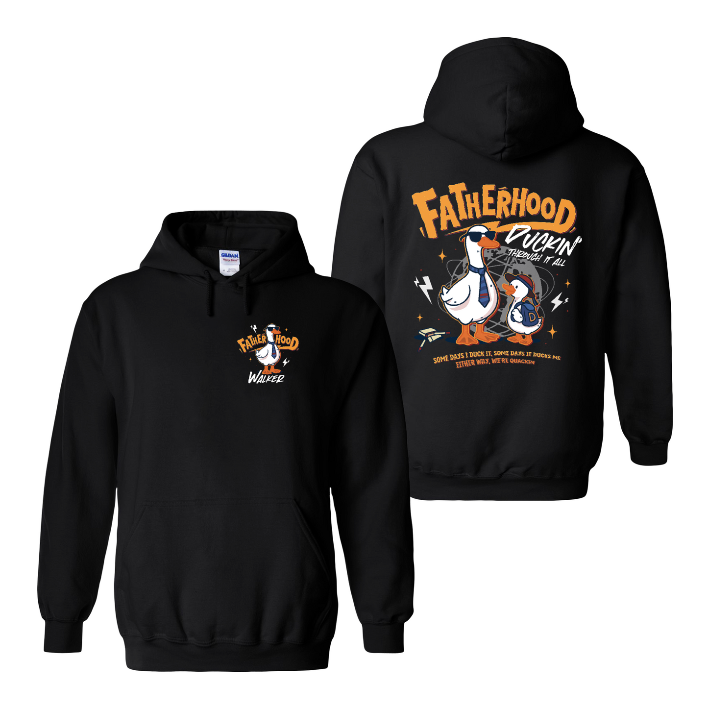 Funny Dad Hoodie,Cool Goose Dad Hoodie,FATHERHOOD Duck Hoodie,Dad Gift