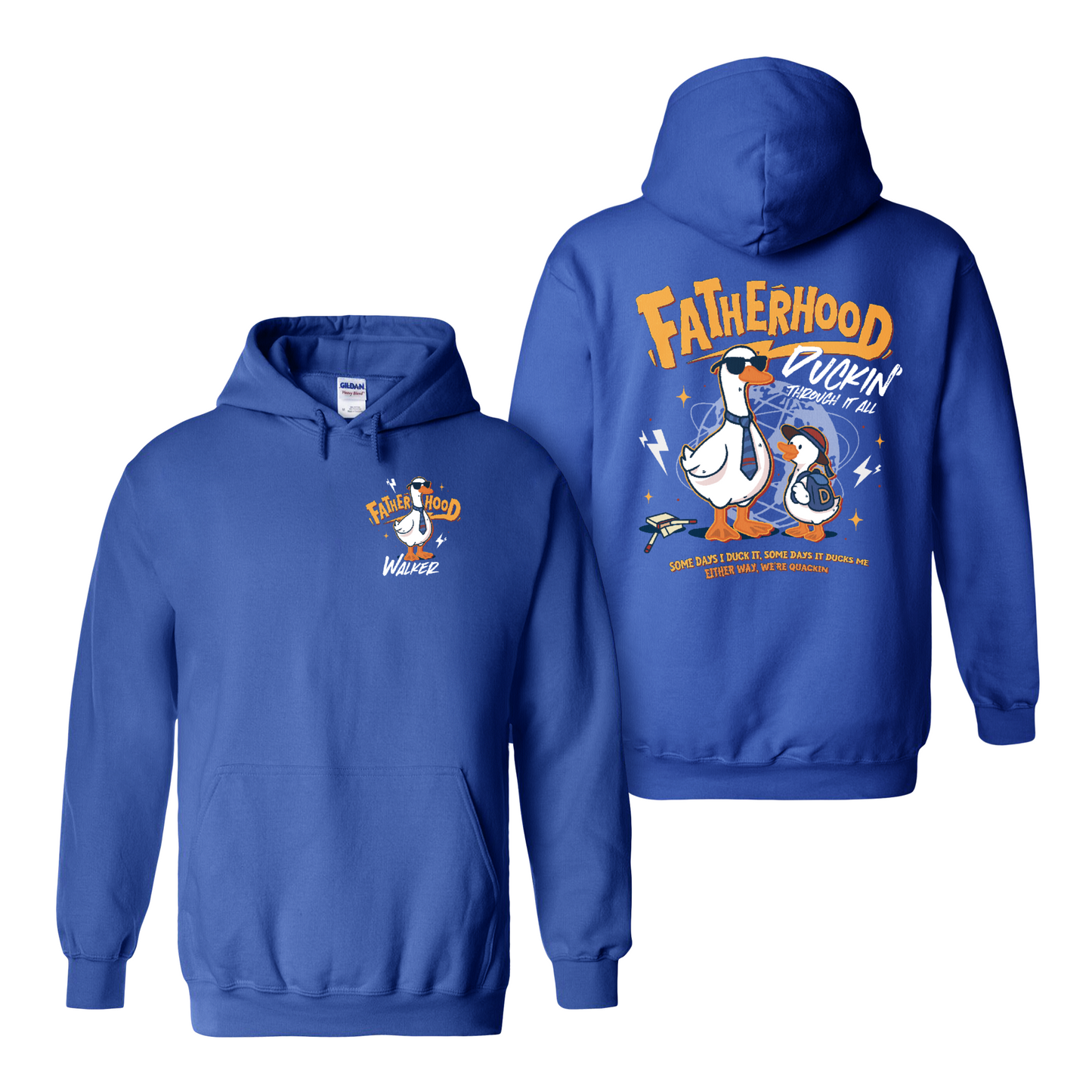 Funny Dad Hoodie,Cool Goose Dad Hoodie,FATHERHOOD Duck Hoodie,Dad Gift